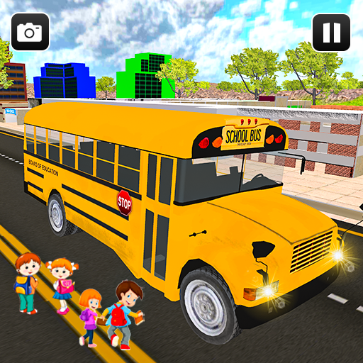 Coach School bus driving game icon