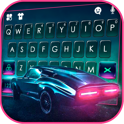 Retro Cyberpunk Car Keyboard Theme icon