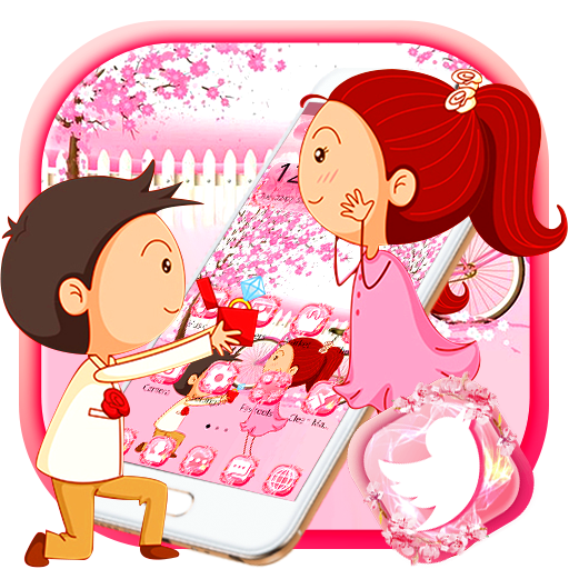 Pink Love Couple Theme icon