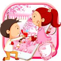 Pink Love Couple Theme on 9Apps