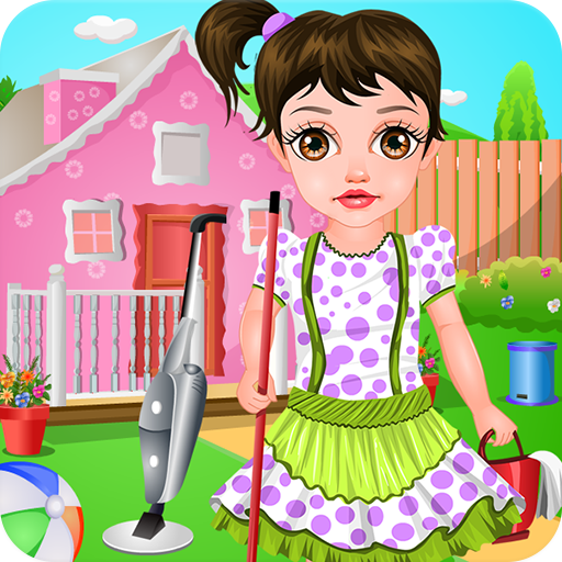 Messy rooms house cleaning icon