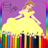 colloring princesse &amp; kids ;) icon