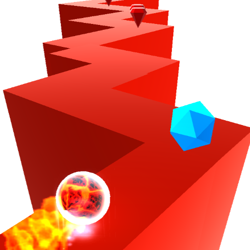 Lava ball ZigZag - Fire Ball Game ZigZag icon
