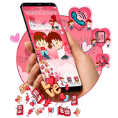 Lovely 3D Valentine Day Launcher Theme icon