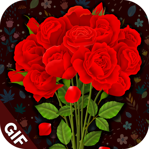 Rose GIF : Rose Stickers for Whatsapp &amp; Flower GIF icon