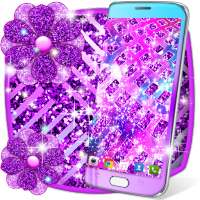 Purple glitter live wallpaper