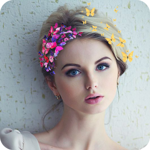 Butterfly Crown Camera – Butterfly Pic Stickers icon