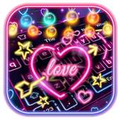 Neon Love Heart Keyboard on 9Apps