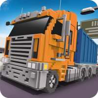 Blocky Truck Driver: Urban Transport