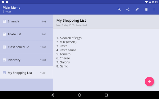 Plain Memo 4 تصوير الشاشة
