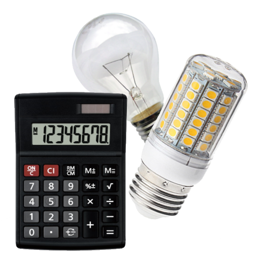 Brightness of lamps:lumen-watt icon