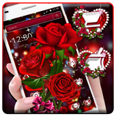 Shinny Red Rose Launcher Theme icon