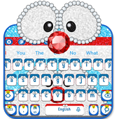 Blue Glitter Diamond Cat Keyboard Theme иконка