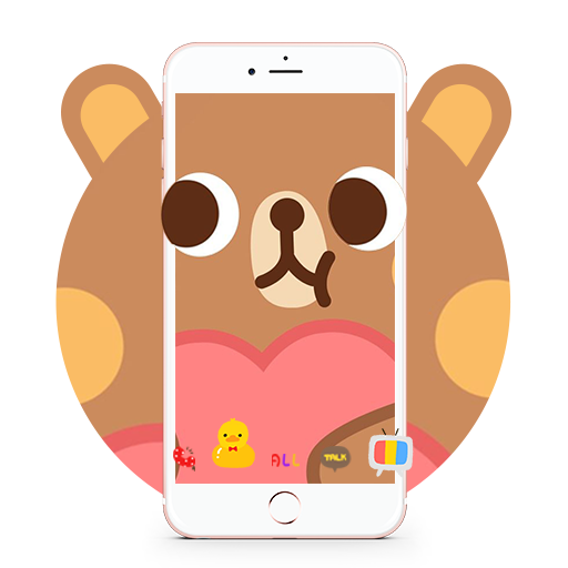 Thème Emoji Cartoon Bear Face icon