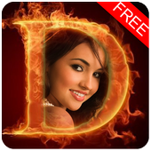 Fire Text Photo Frame : Stickers and Text icon