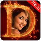 Fire Text Photo Frame : Stickers and Text on 9Apps