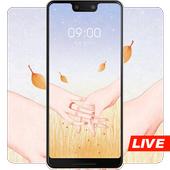 Cartoon beautiful hands romantic wallpaper icon