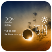Solar Eclipse weather widget icon