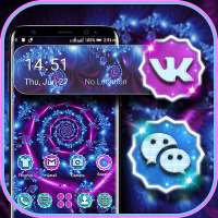 Neon Flower Art Launcher Theme