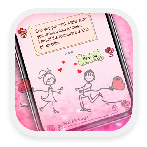 Romantic Lovers - SMS theme, Messenger theme icon