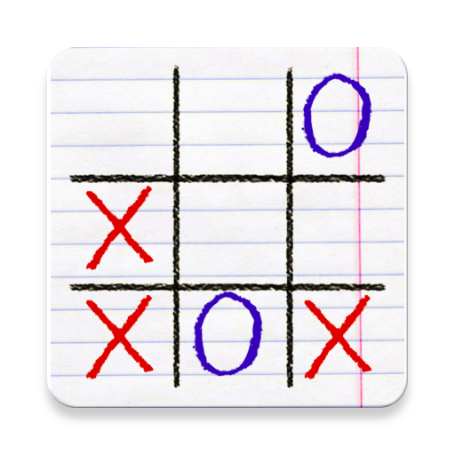 Tic Tac Toe on  paper icon