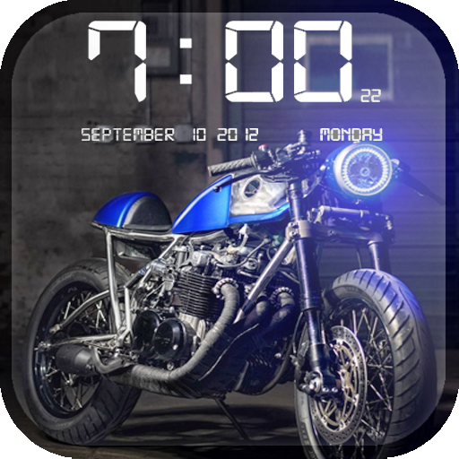 Bikes HD Clock Wallpaper आइकन