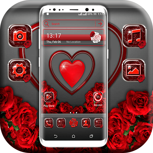 Red Heart Valentine Launcher T icon