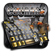 Courage war bullets keyboard theme icon