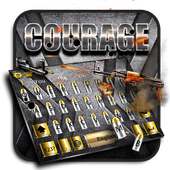 Courage war bullets keyboard theme on 9Apps
