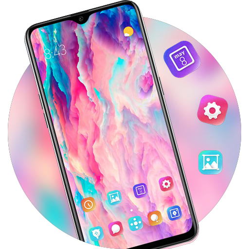 Abstract theme colorful gradient bright launcher icon