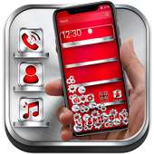 Red Silver Metal Gravity Theme on 9Apps