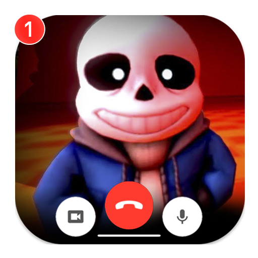 Best Funny Skeleton Sans Fake Chat And Video Call icon