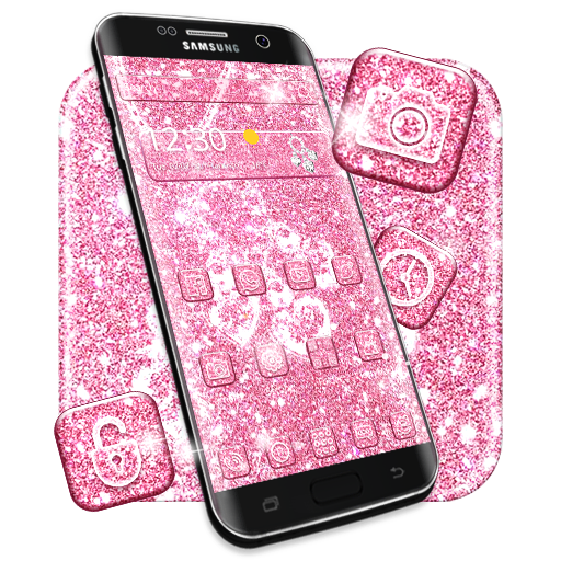 Pink Diamond Glitter Theme icon