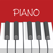 Real piano learning keyboard instrument icon
