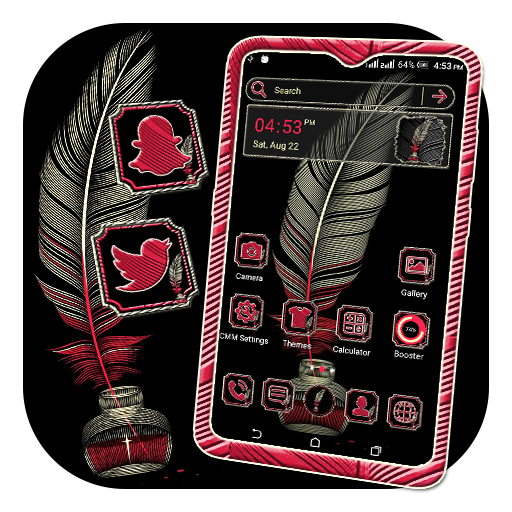 Feather Ink Launcher Theme أيقونة