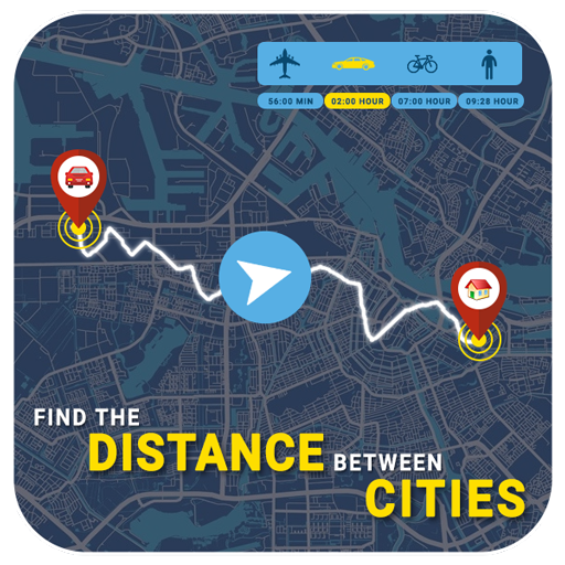 City Distance Calculator - Distance Navigation icon