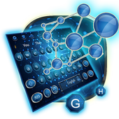 Neon Blue Tech Keyboard icon
