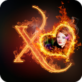Fire Text Photo Frames icon