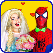 superhero &amp; princess kid video أيقونة