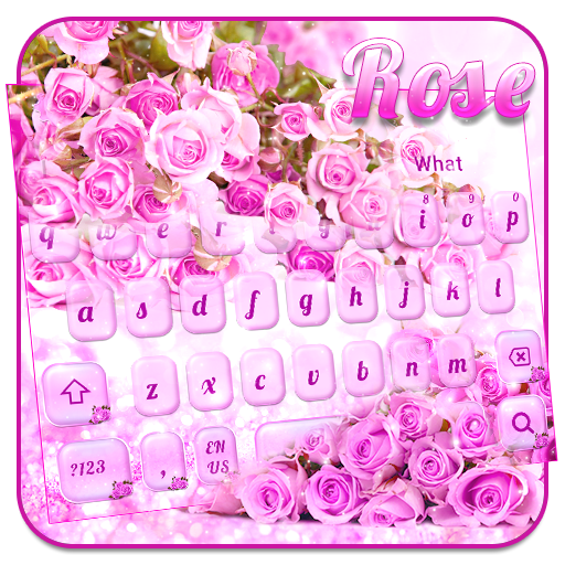 Pink Lavender Rose Keyboard Theme icon