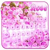 Pink Lavender Rose Keyboard Theme
