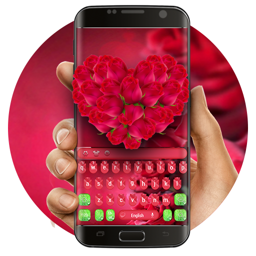 Pink Rose Petal Flying Keyboard icon