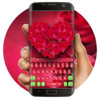 Pink Rose Petal Flying Keyboard on 9Apps