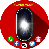 flashlight and flash on call alerts – phone &amp;sms icon