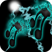 Strobe light on music icon