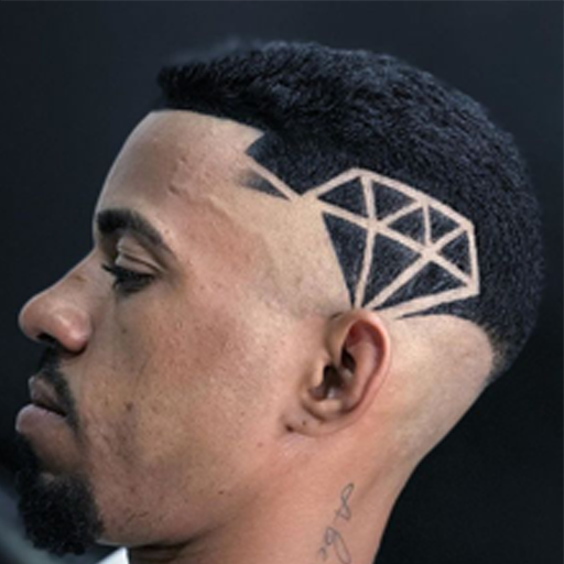 Black Men Line Hairstyle icon