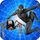 Black Spider Robot Hero icon