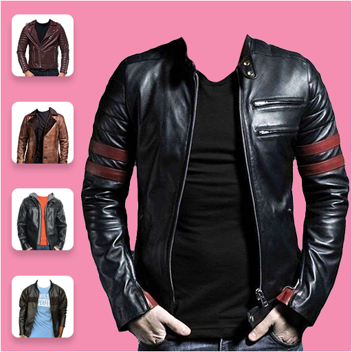 Man Leather Coat Photo Editor icon