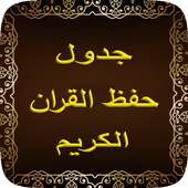 جدول حفظ القران الكريم on 9Apps
