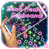 Neon Heart Gravity Keyboard Theme icon